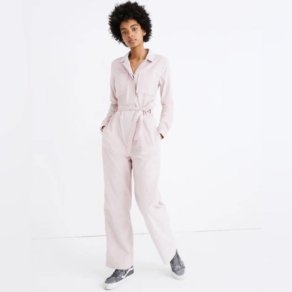 SOLD Madewell Pink Corduroy Jumpsuit
